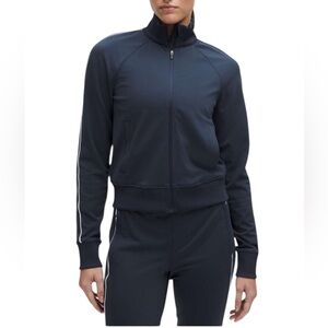 Lululemon Everlux Classic-Fit Track Jacket Club Blue White Size XSmall